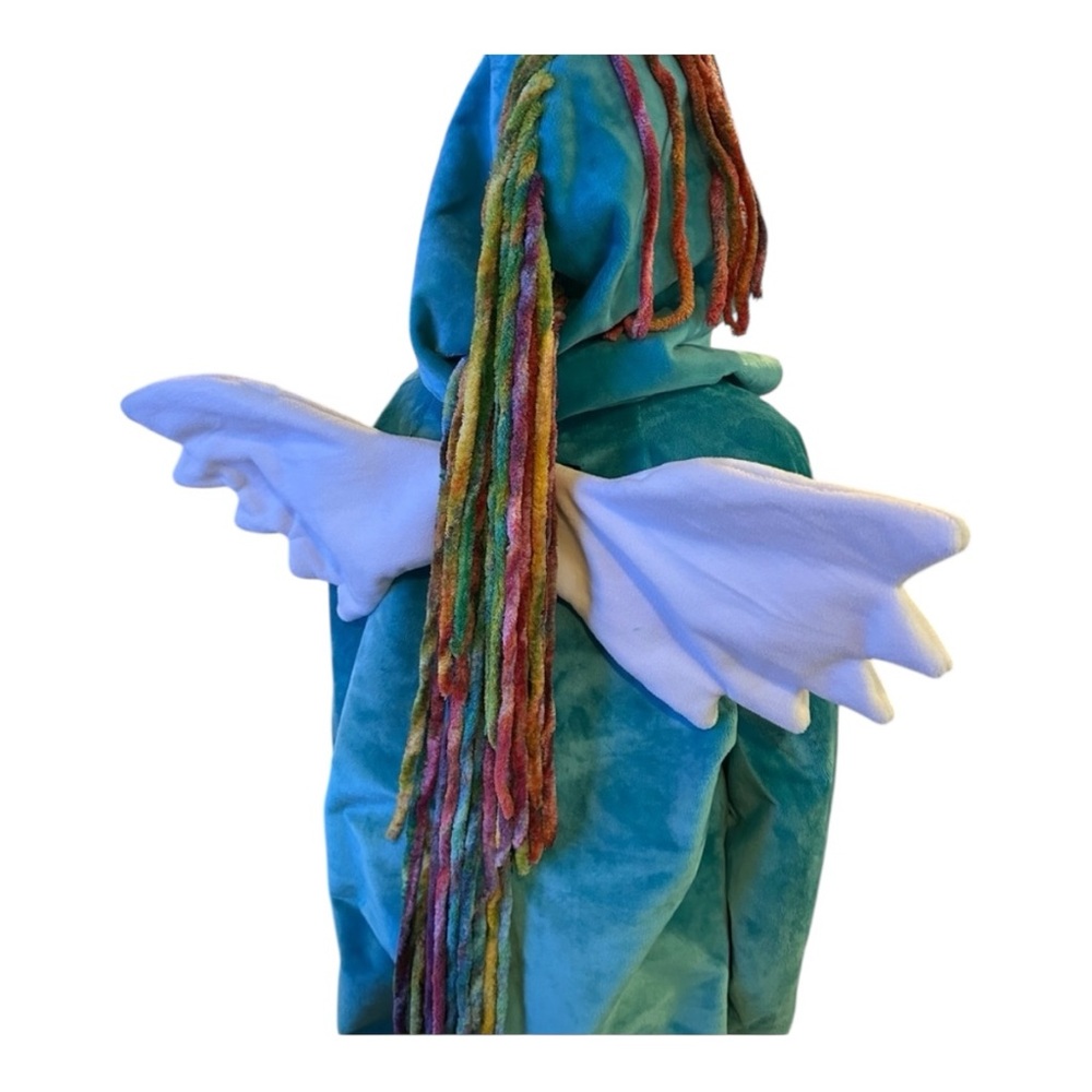 Mystical Dragon Costume for Kids - Teal and White